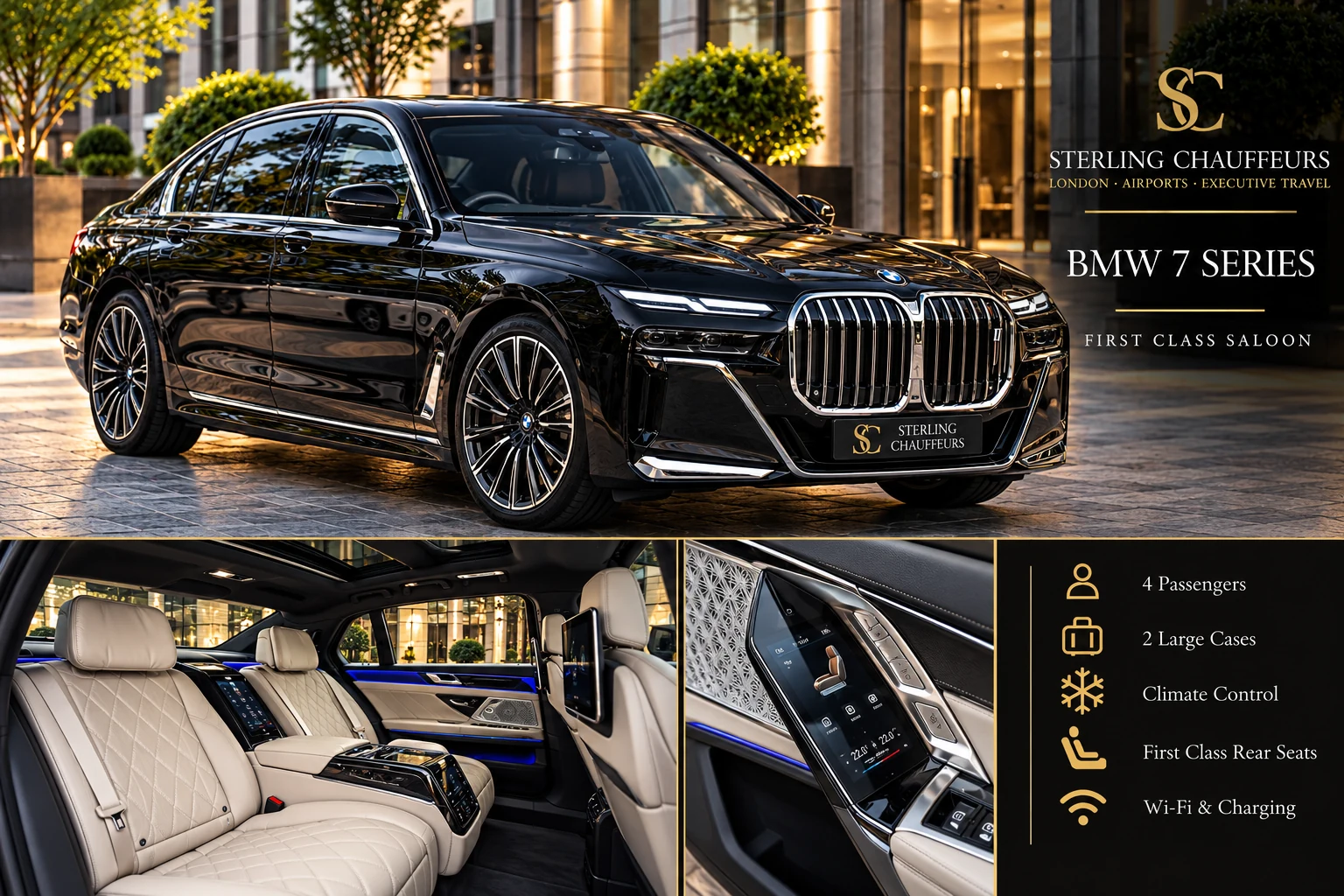 Luxury BMW saloon, illustrative photograph